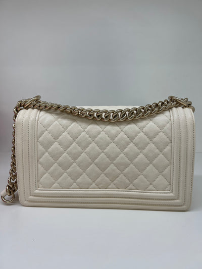 Chanel Boy Bag Medium White CGHW