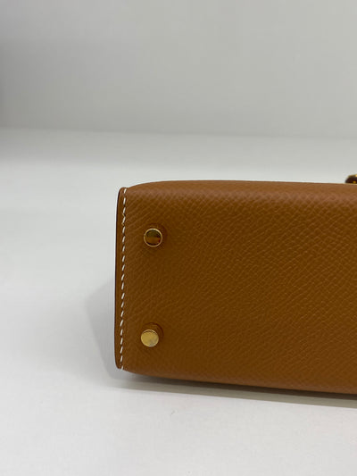 Hermes Mini Kelly Gold GHW