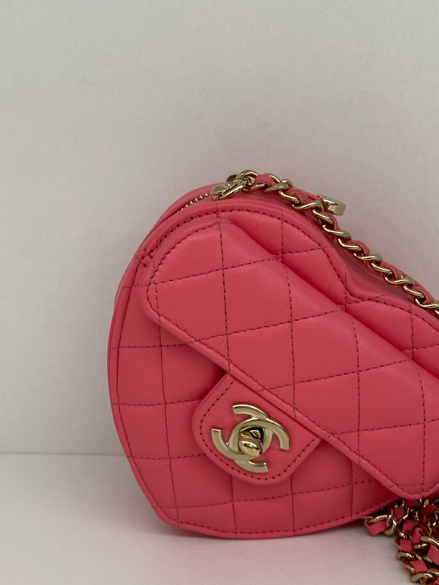 Chanel Heart Bag Small Pink