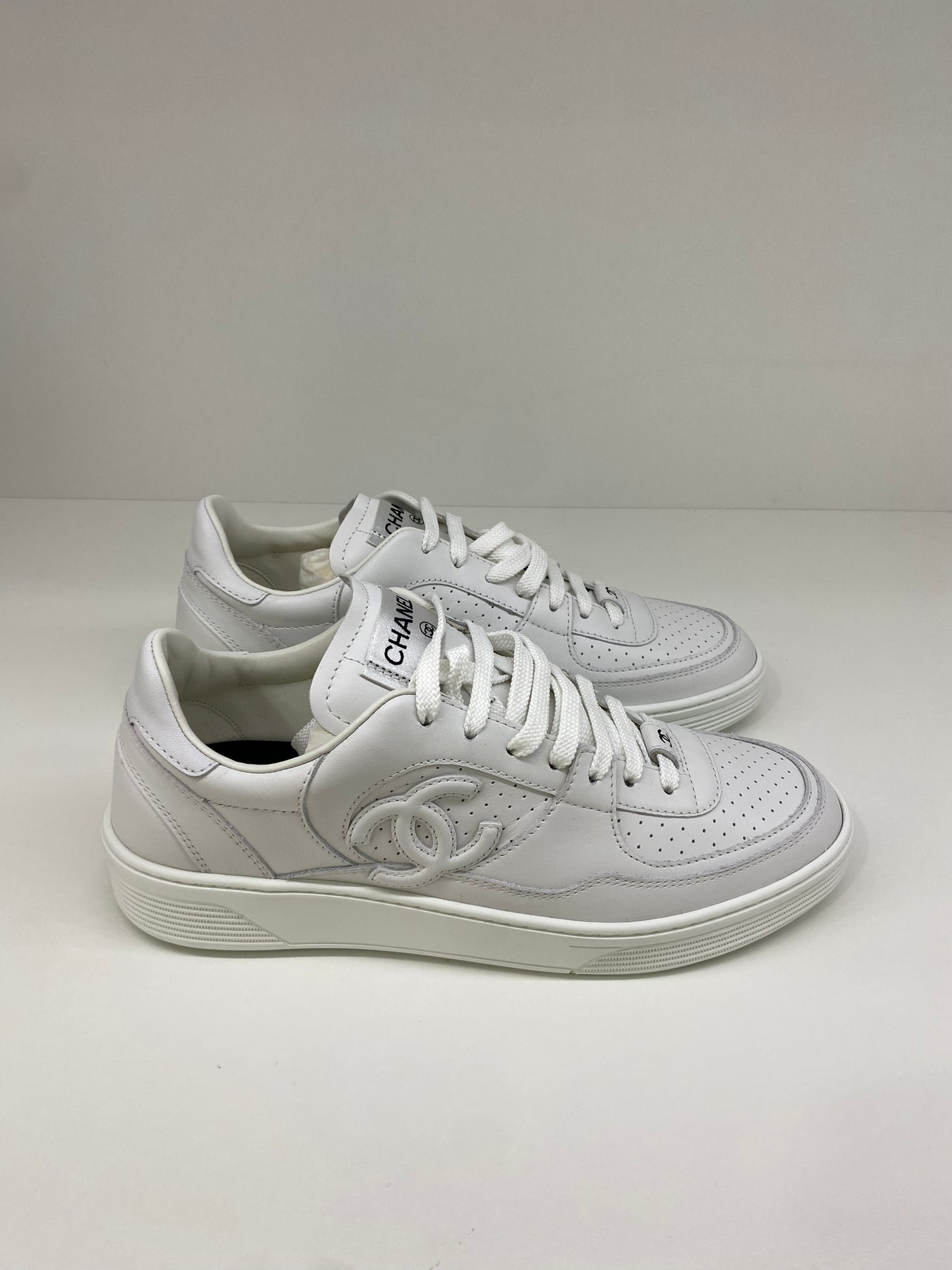 Chanel White Sneakers - Size 40