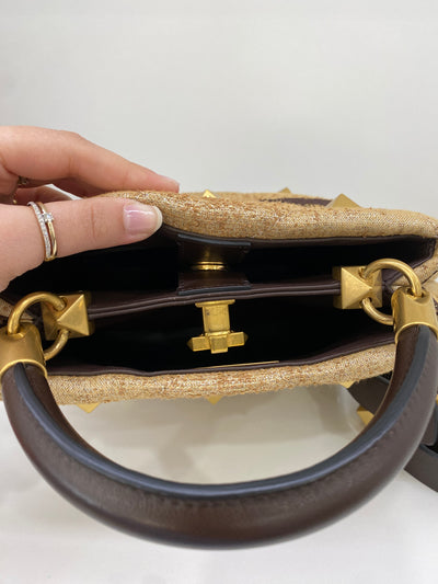 Valentino Roman Stud The Handle Small Canvas
