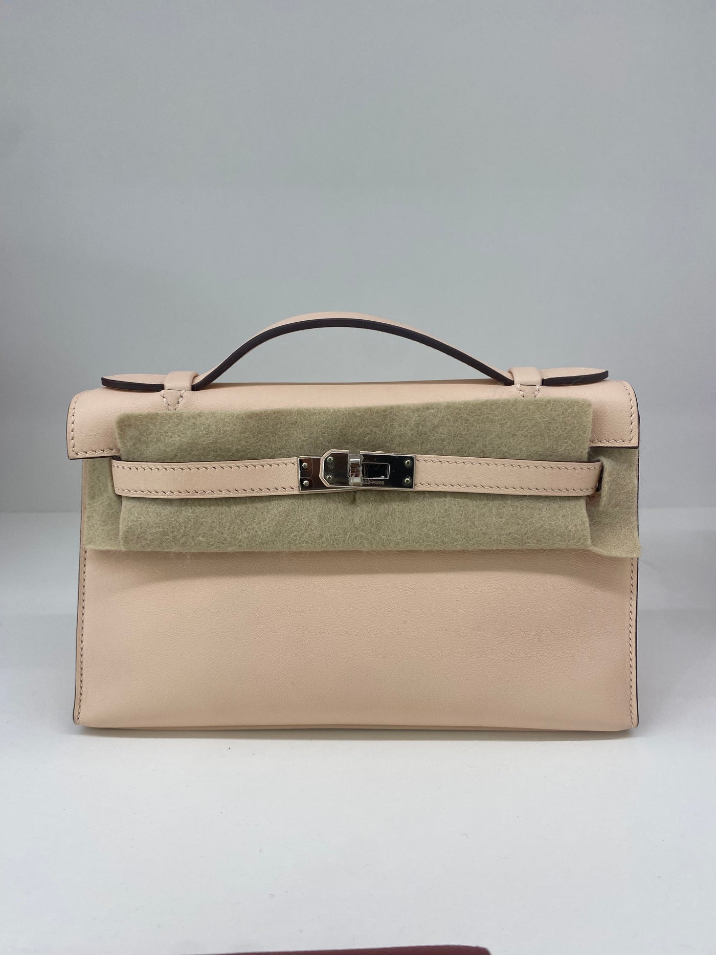 Hermes Kelly Pochette Rose Elegantine PHW