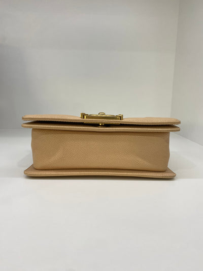 Chanel Small Boy Bag Beige GHW