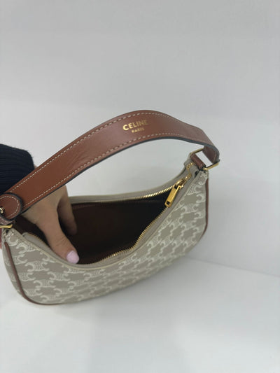 Celine Ava Bag Triomphe White
