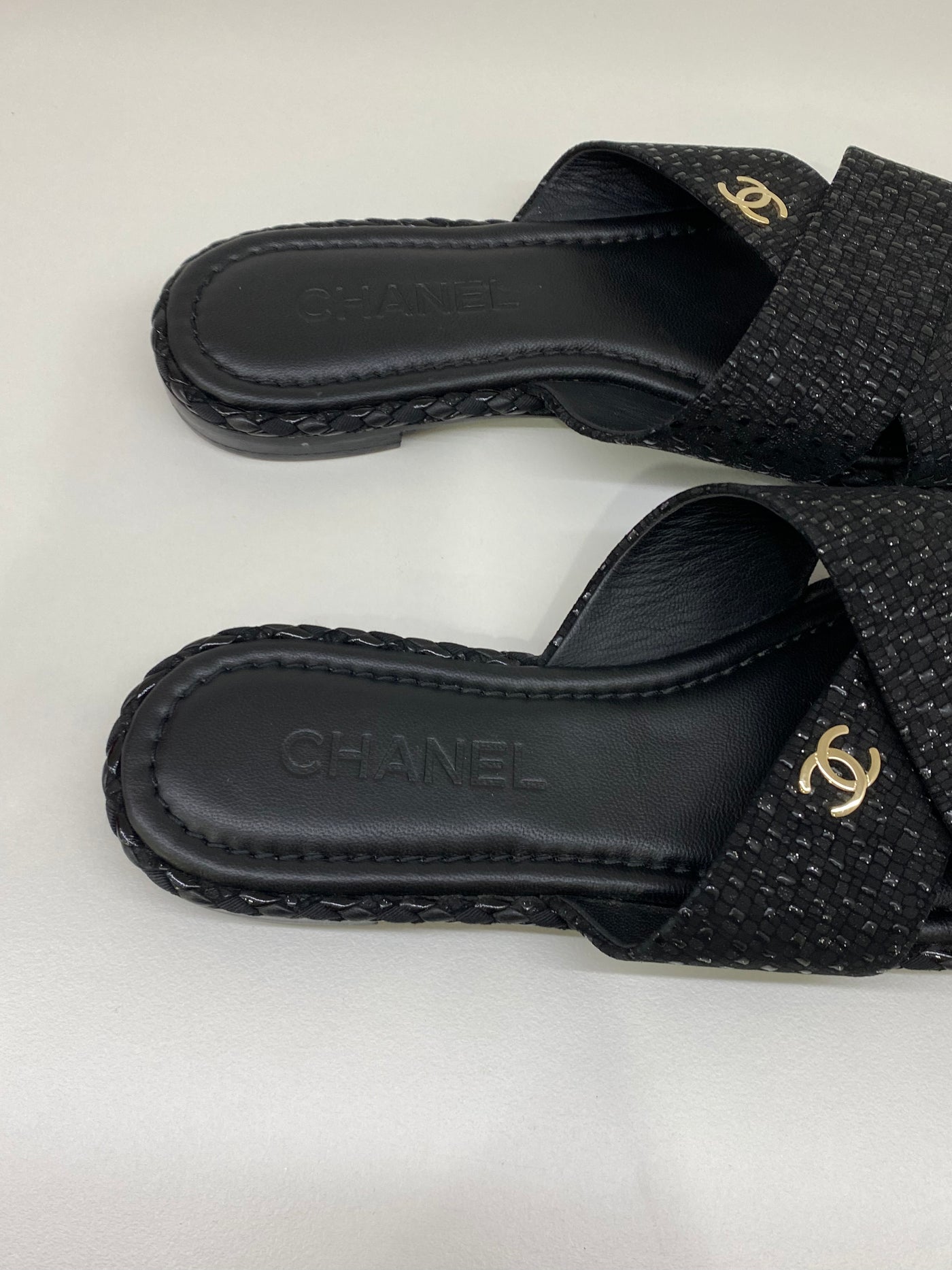 Chanel Black Crossover sandals - Size 39