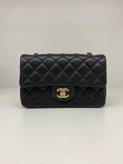 Chanel Mini Classic Bag Lambskin SGHW (microchip)