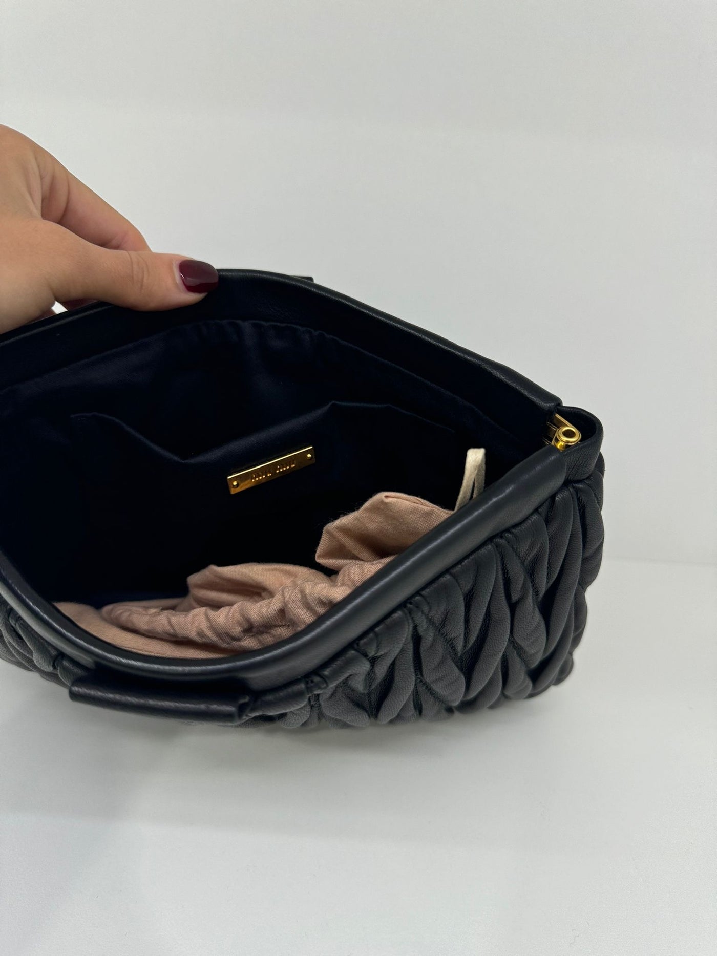 Miu Miu Pochette Black GHW