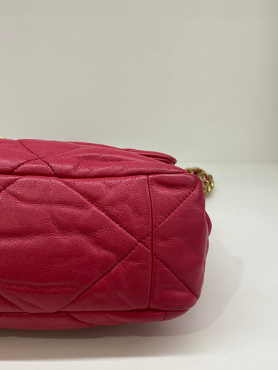 Chanel 19 Large (Medium) Fuchsia Pink GHW