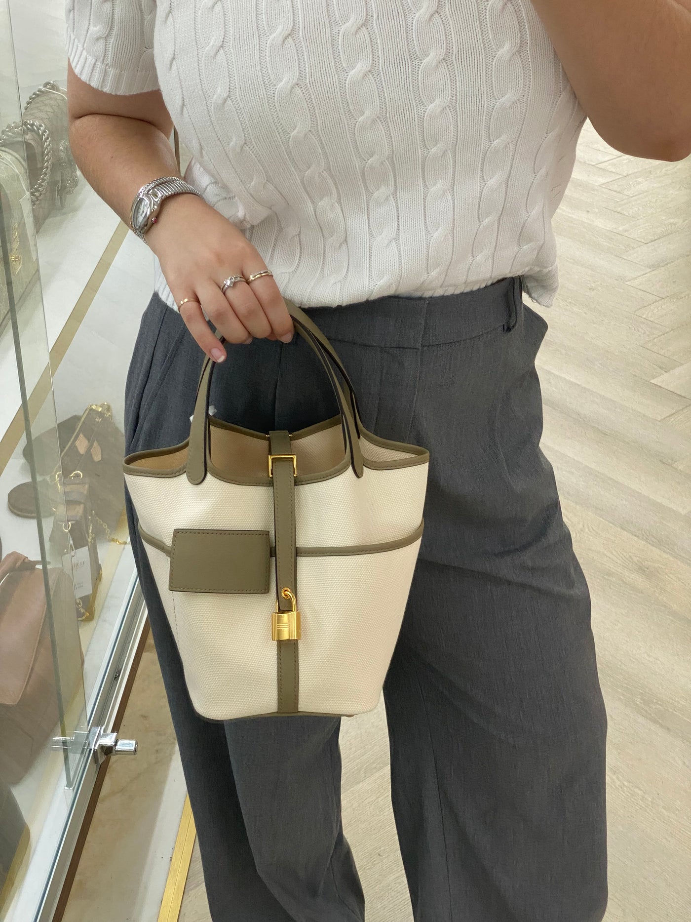 Hermes Picotin 18 Cargo Ecru/ Beige Marfa GHW