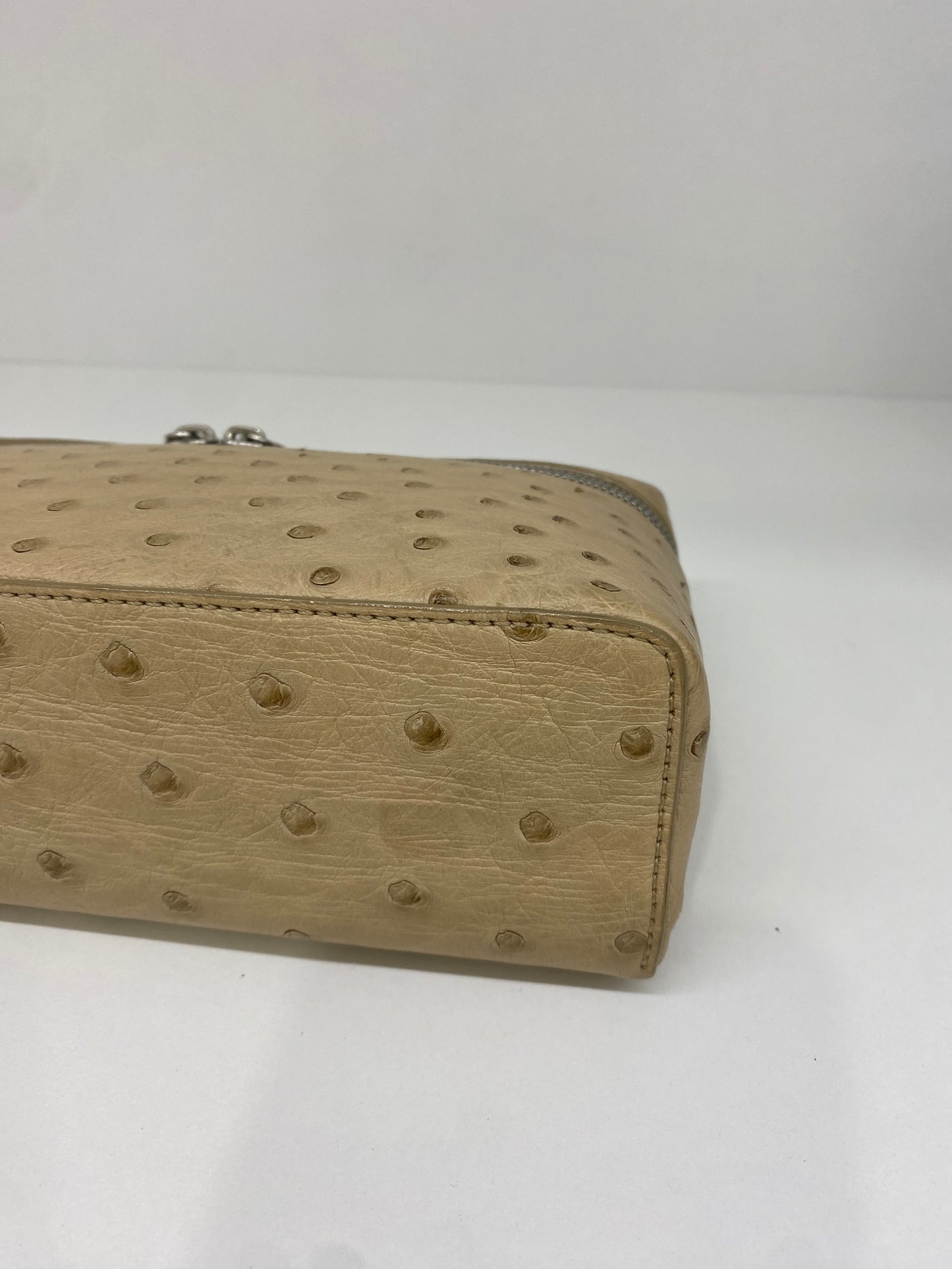 Loro Piana L19 Pouch Ostrich Beige SHW