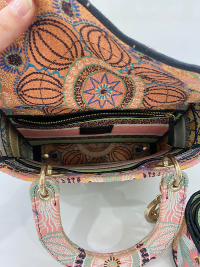 Christian Dior Lady Dior Medium Multicolor Canvas (Limited Edition)