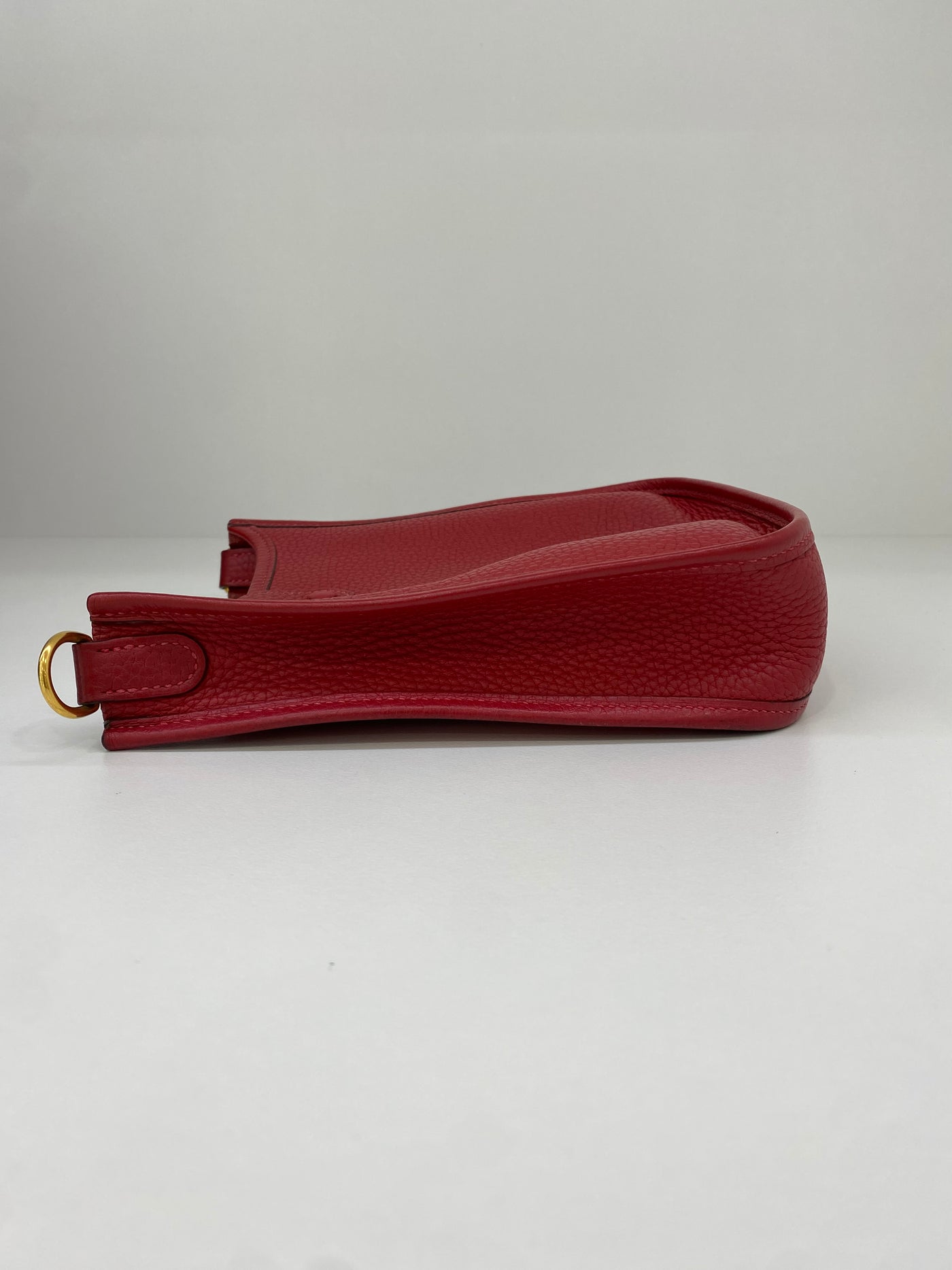 Hermes Mini Evelyne Clemence Rouge Casaque GHW