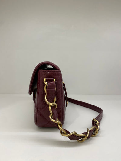 Chanel Small Flap Burgundy Caviar GHW