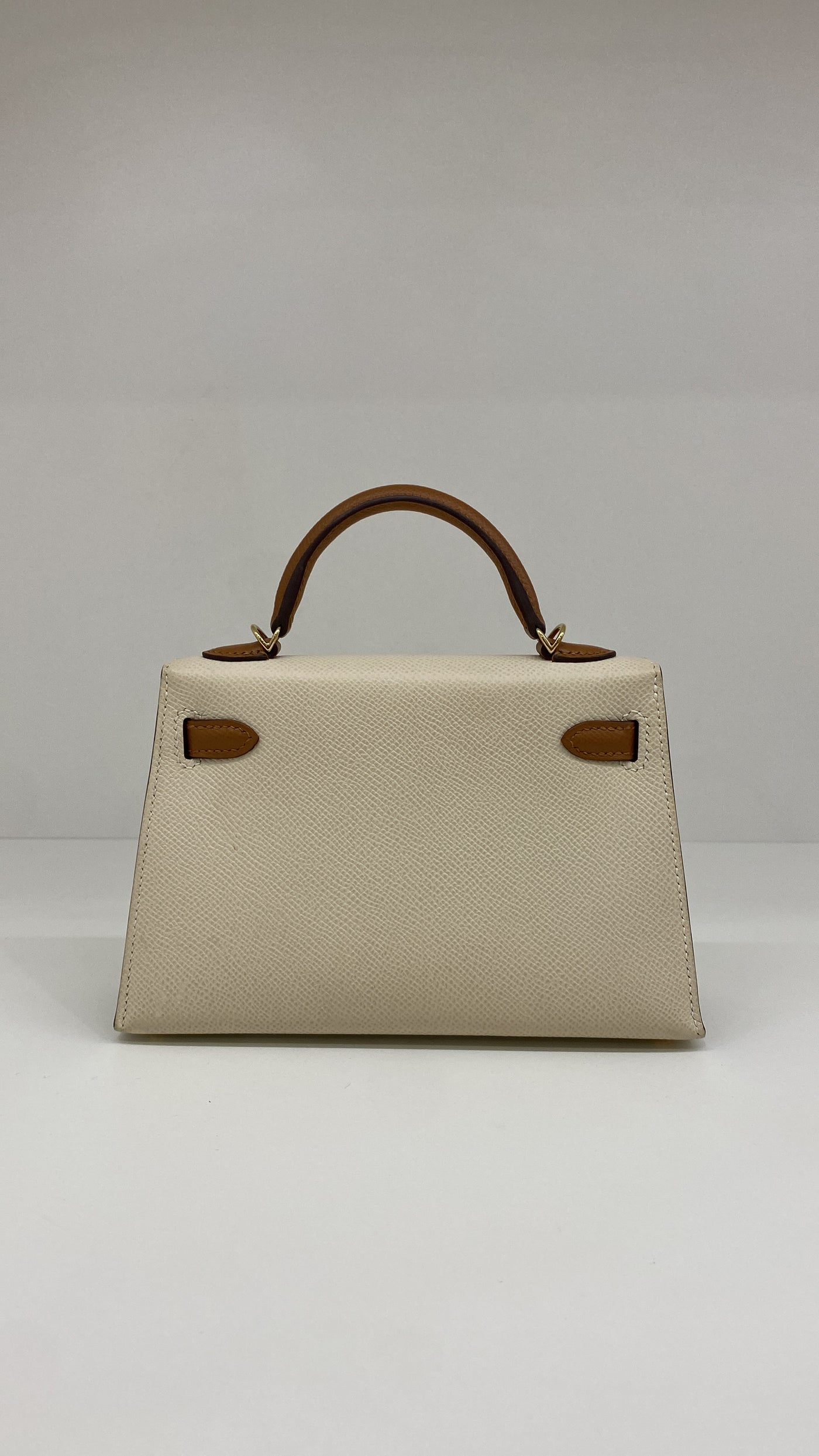 Hermes Mini Kelly Special Order Craie & Biscuit GHW