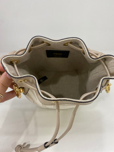Fendi Mon Tresor Mini Bucket bag Beige