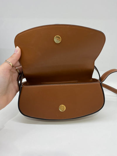 Celine Clutch on Strap Brown GHW