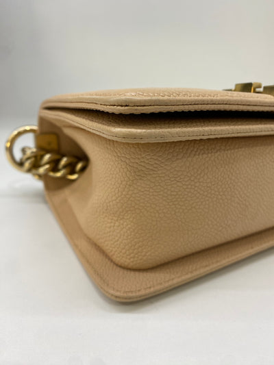 Chanel Small Boy Bag Beige GHW