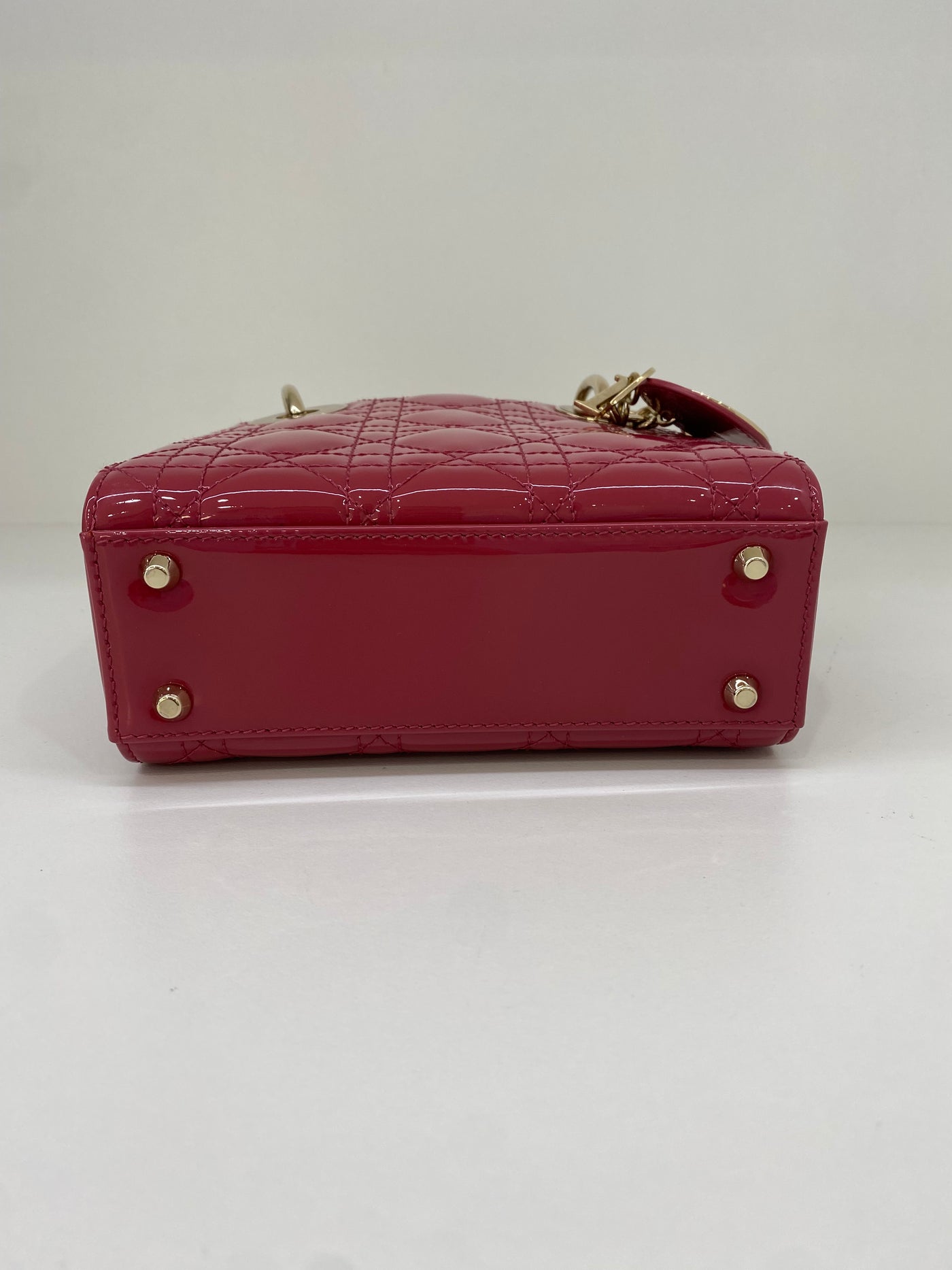 Christian Dior Lady Dior Small Rose Pink Patent
