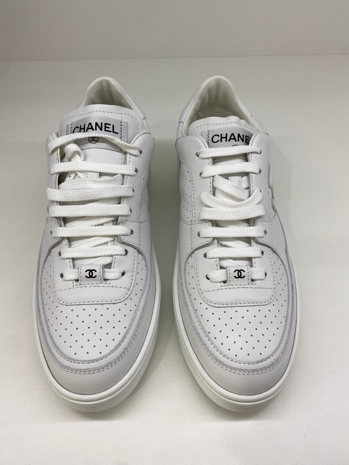 Chanel White Sneakers - Size 40