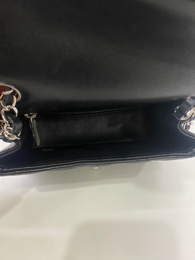 Chanel Mini Square Flap Black Lambskin SHW
