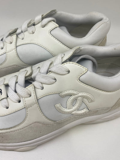 Chanel White Sneakers Size 36