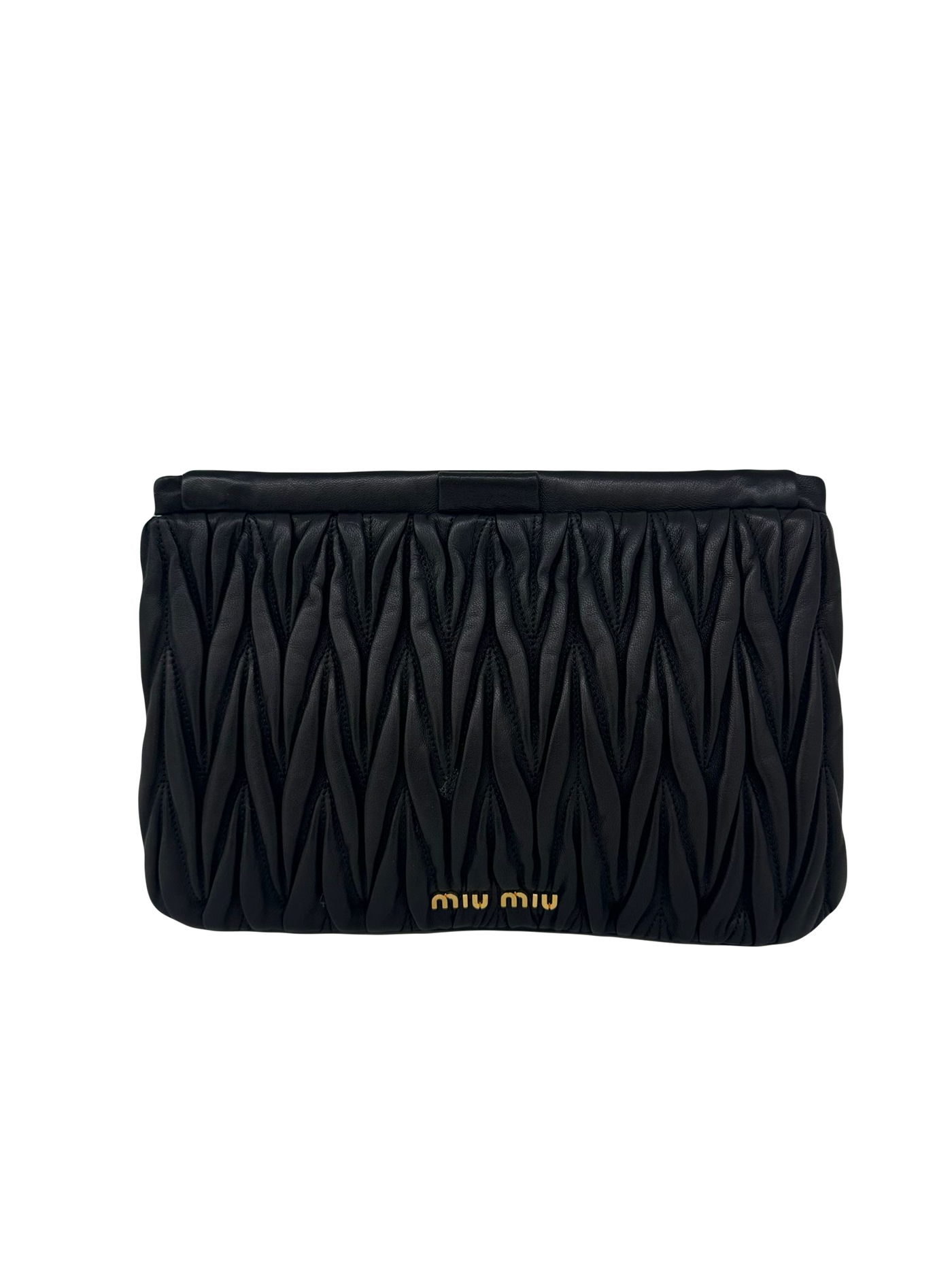 Miu Miu Pochette Black GHW