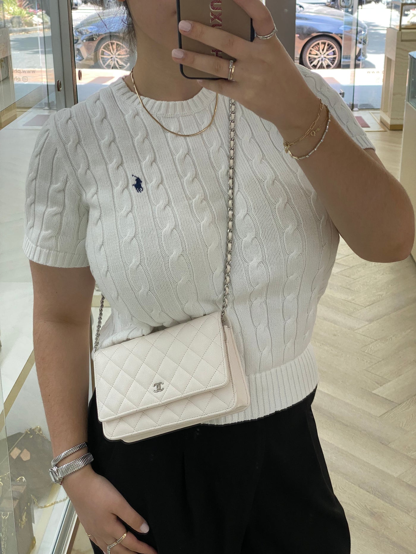 Chanel WOC White Caviar SHW
