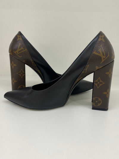 Louis Vuitton High Heels Black & Monogram 37
