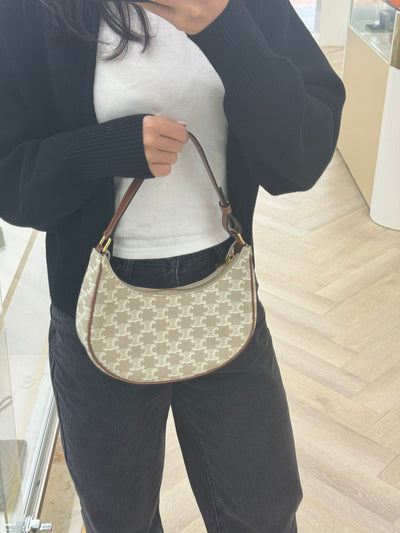 Celine Ava Bag Triomphe White