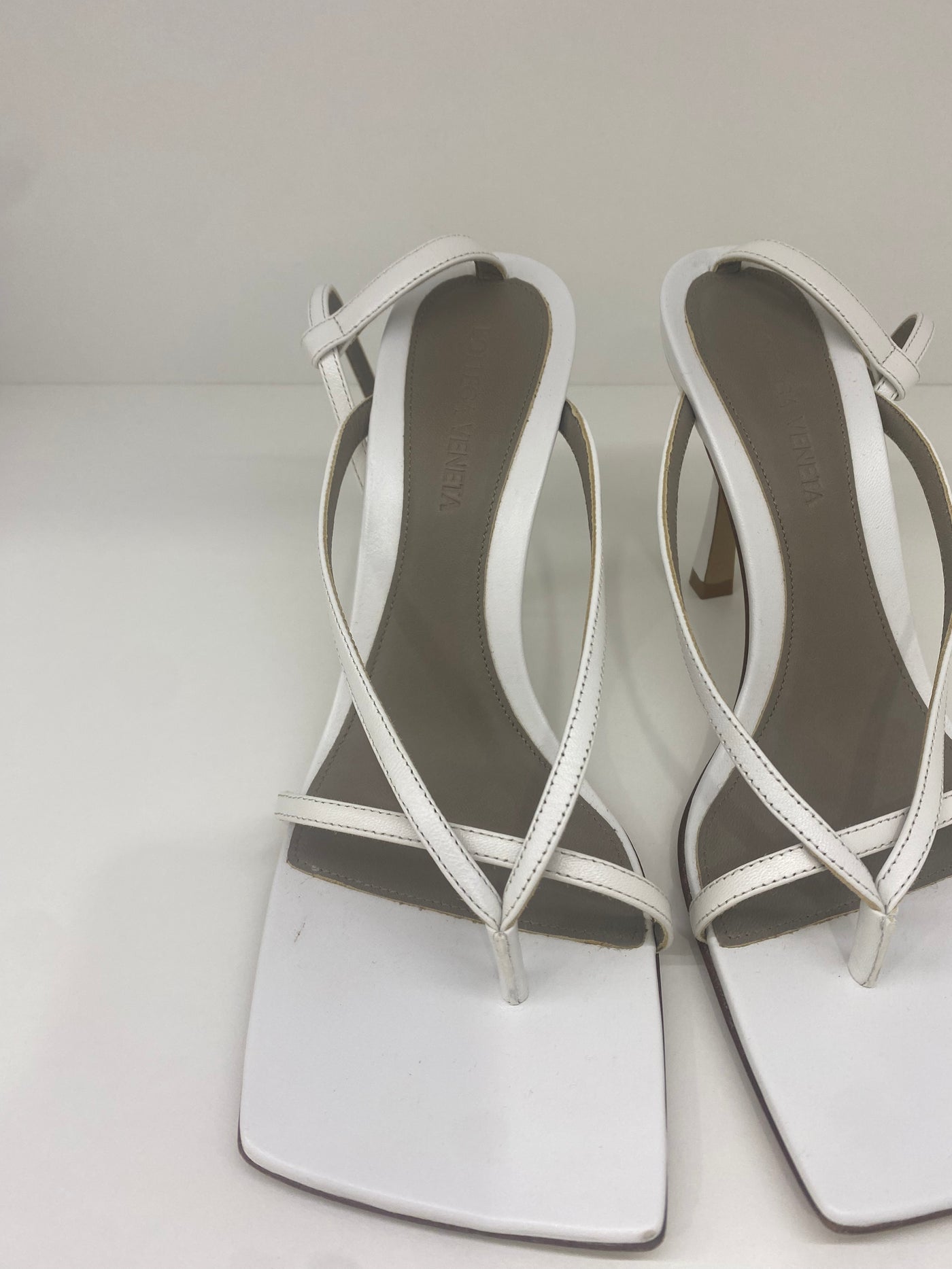 Bottega Veneta Strappy Heel White - Size 38.5