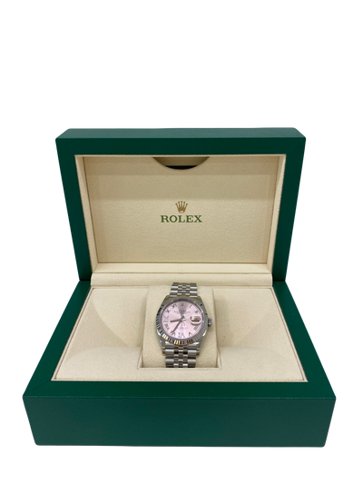 Rolex Datejust 36mm Silver Pink Face