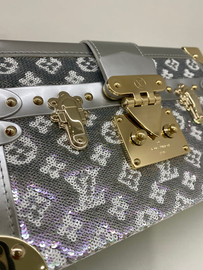 Louis Vuitton Petite Malle Silver & Purple Sequin *Limited Edition*