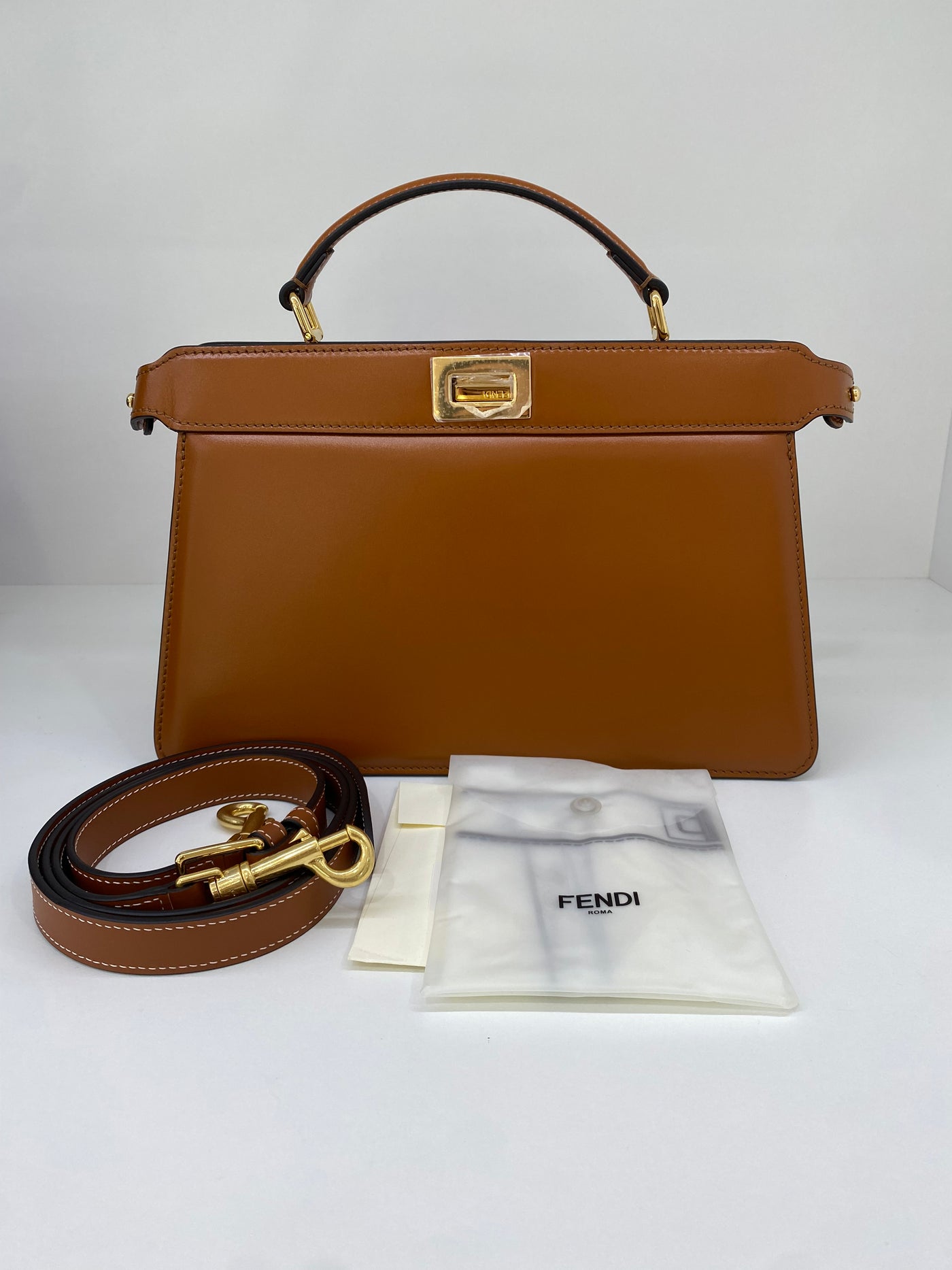 Fendi Peekaboo East West Tan GHW