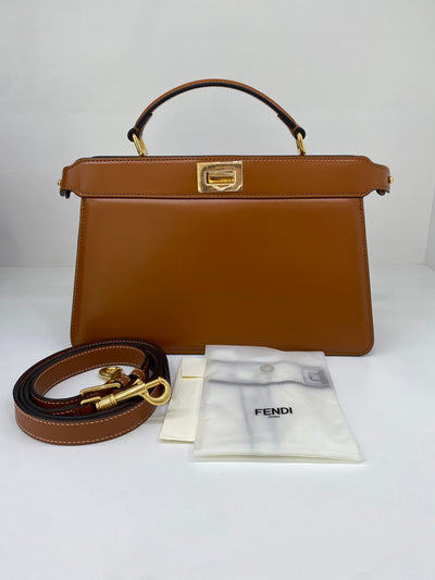 Fendi Peekaboo East West Tan GHW