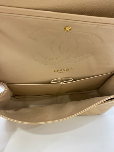 Chanel Classic Flap Jumbo Beige GHW