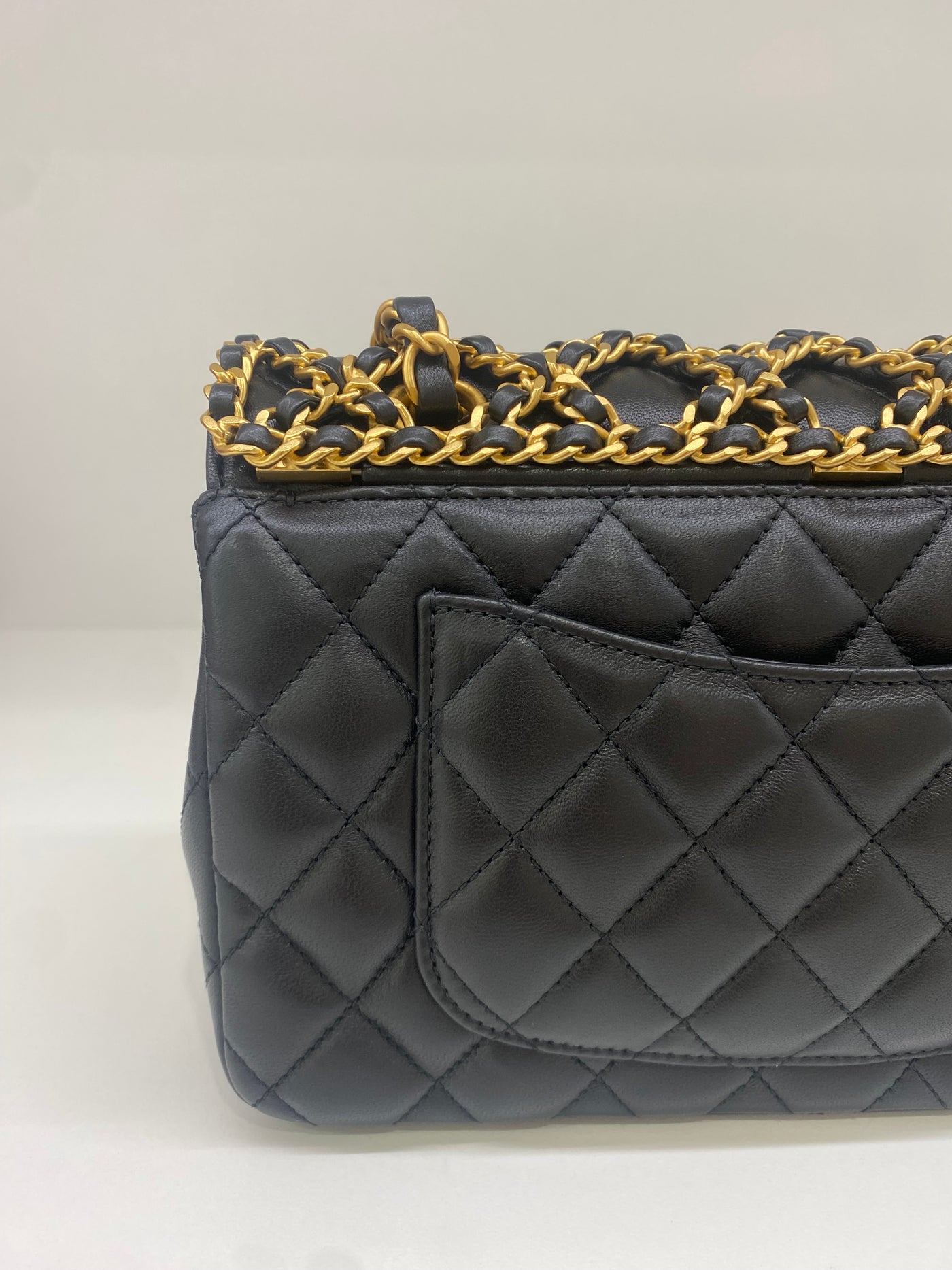 Chanel Woven Chain Classic Flap Exclusive Black GHW