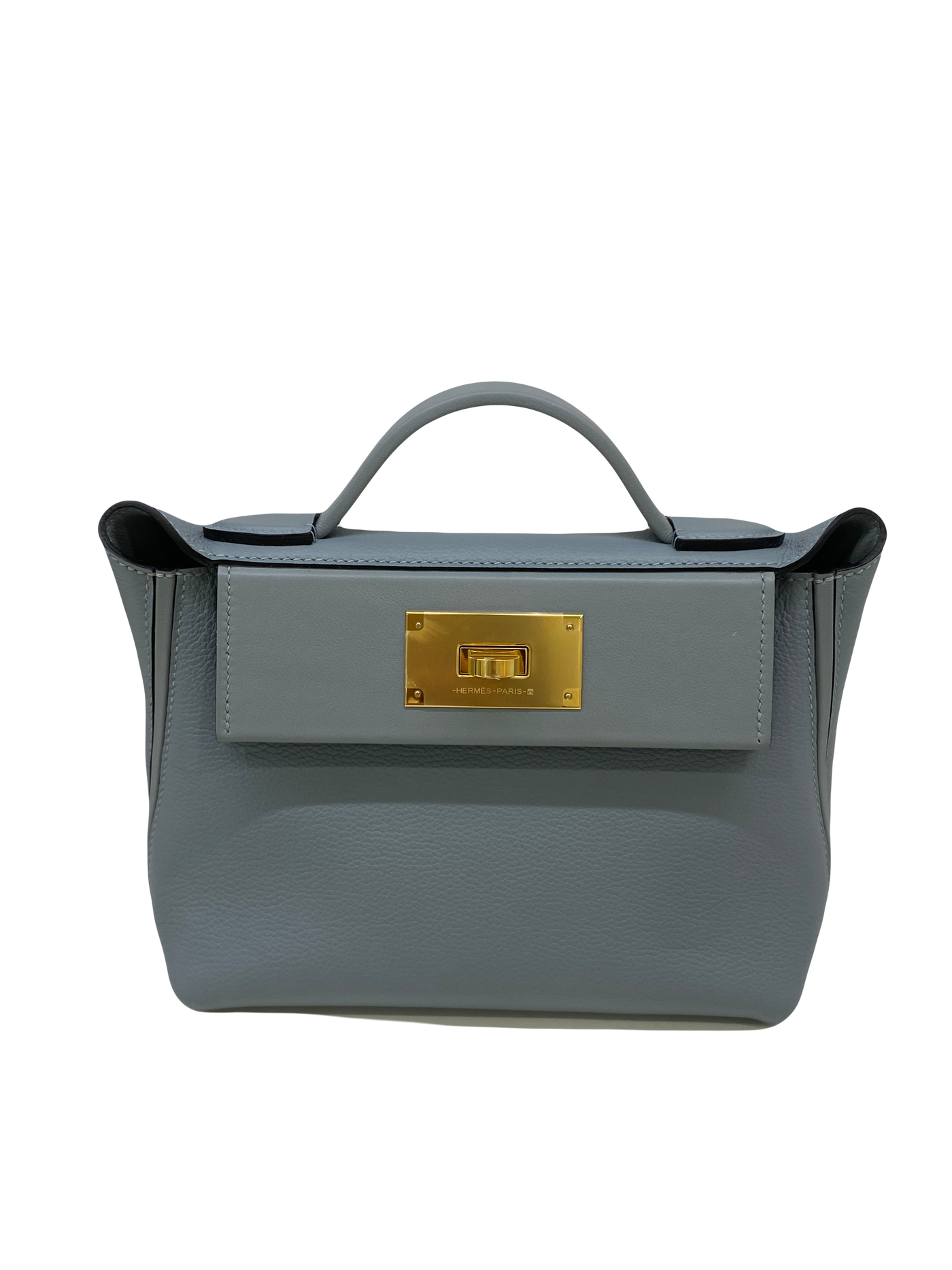 Hermes 2424 Mini - Bleu Lin GHW