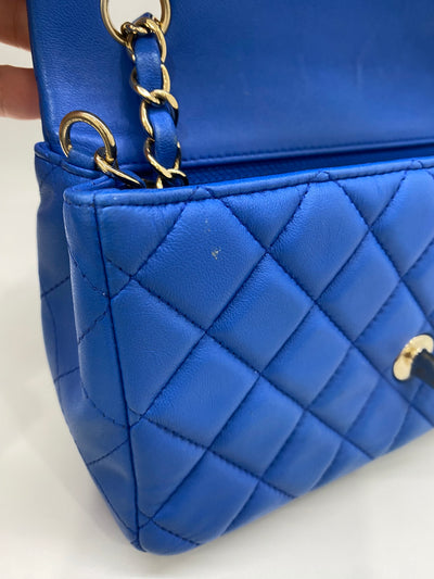Chanel Mini Rectangle Flap Electric Blue GHW