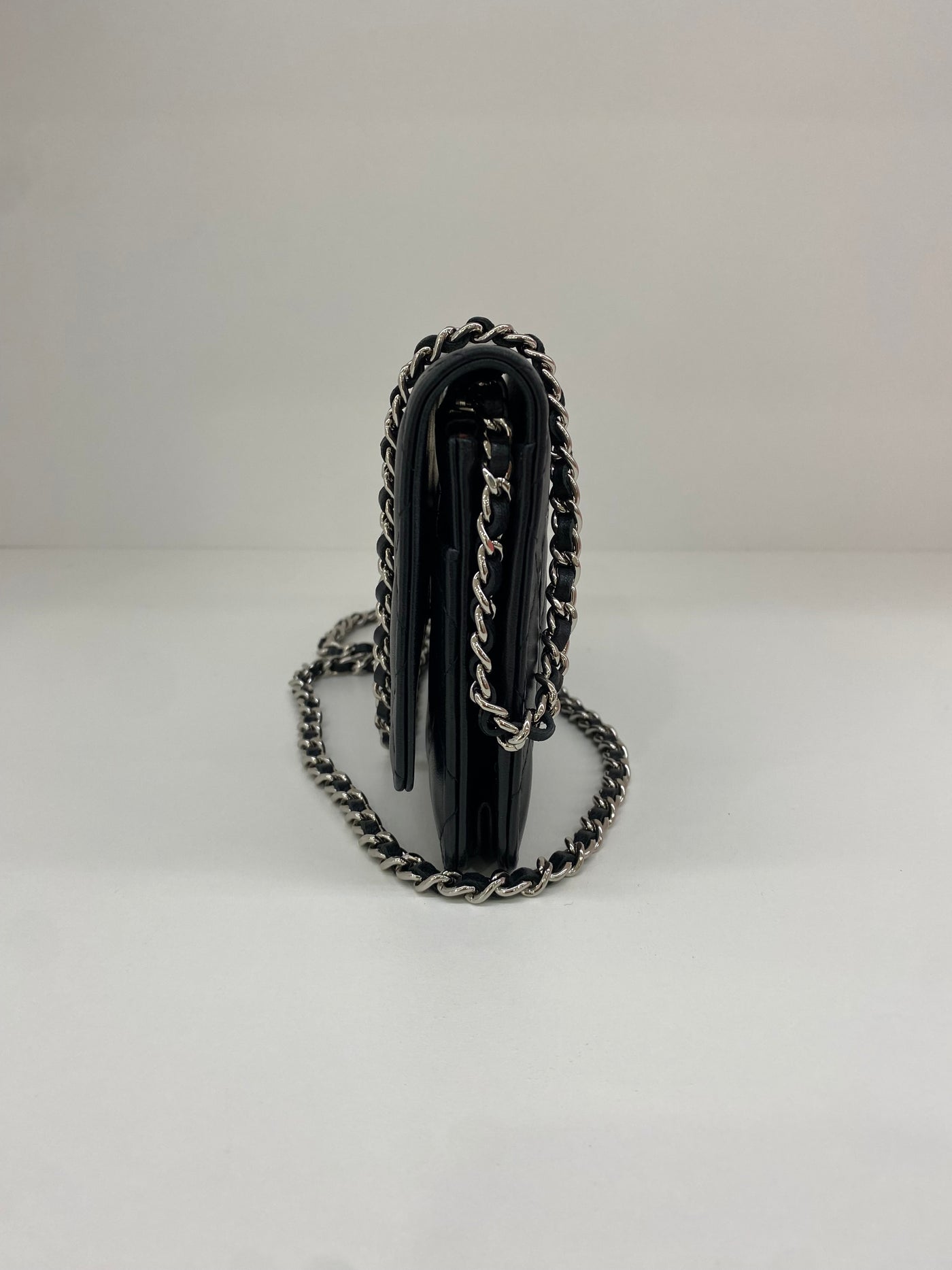 Chanel WOC Lambskin Black SHW