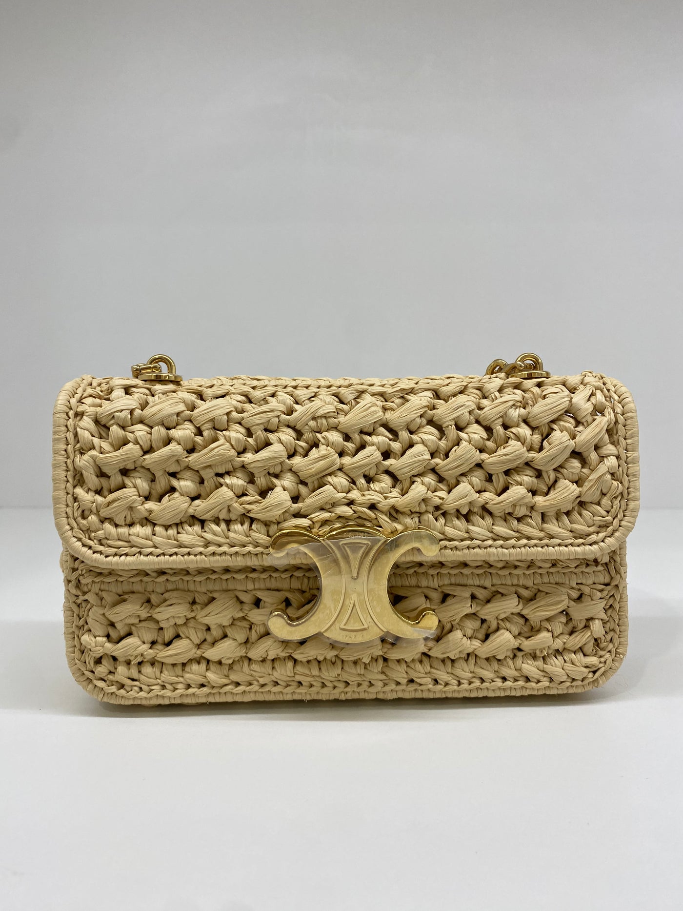 Celine Raffia Mini Trimophe