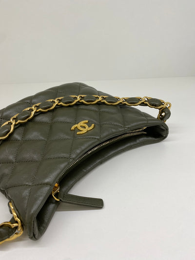 Chanel Hobo Olive Bag GHW