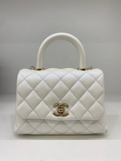 Chanel Coco Handle Extra Mini - White Iridescent