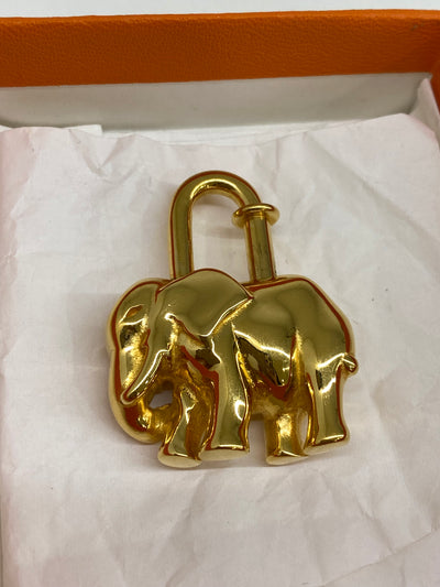 Hermes Elephant Motif Cadena Padlock