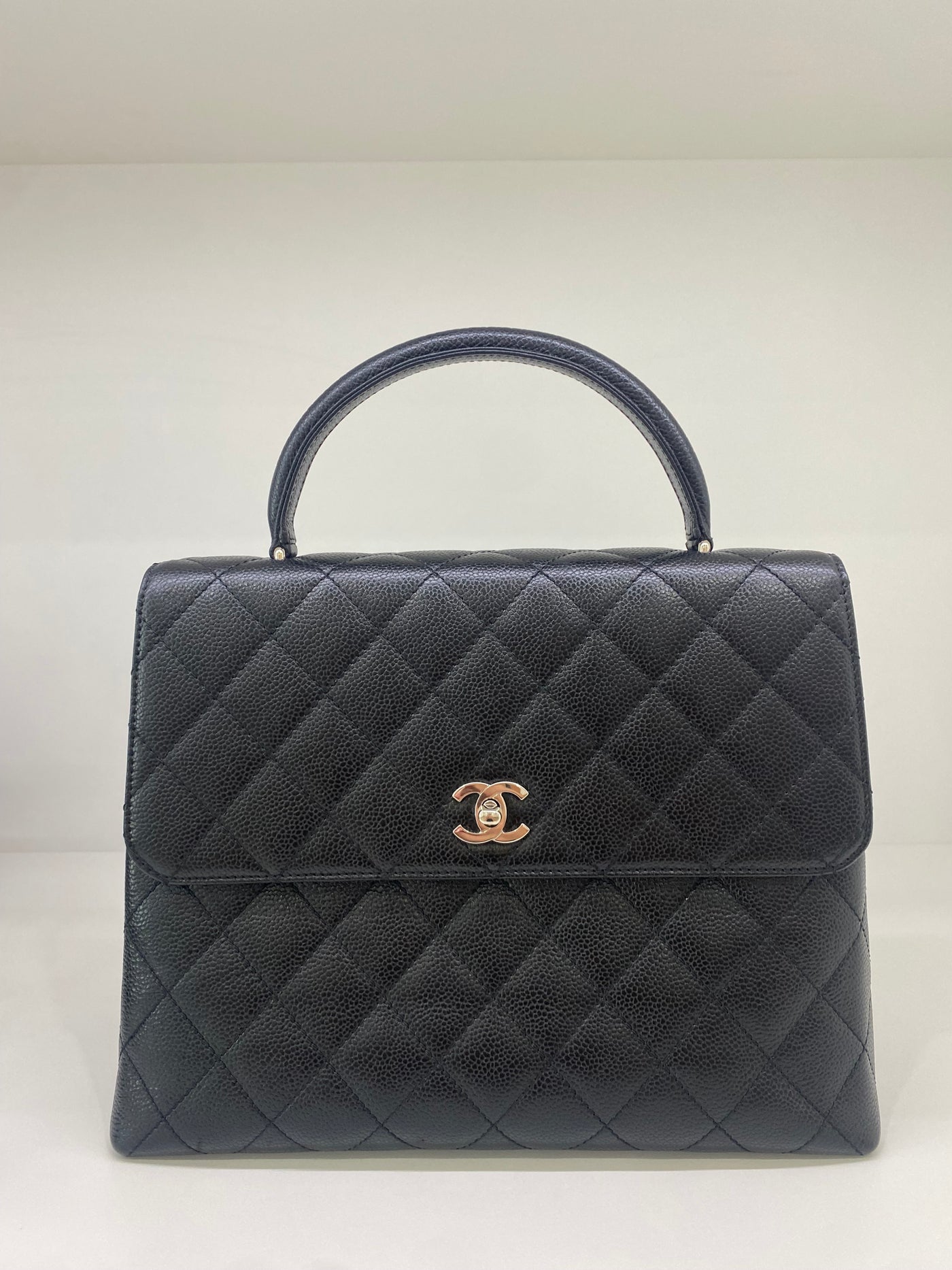 Chanel Kelly Caviar Black Large Vintage