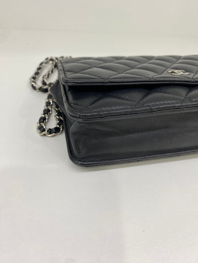 Chanel WOC Black Lambskin SHW