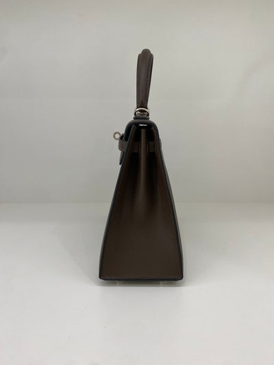 Hermes Kelly 25 Sellier Epsom Ecorce PHW