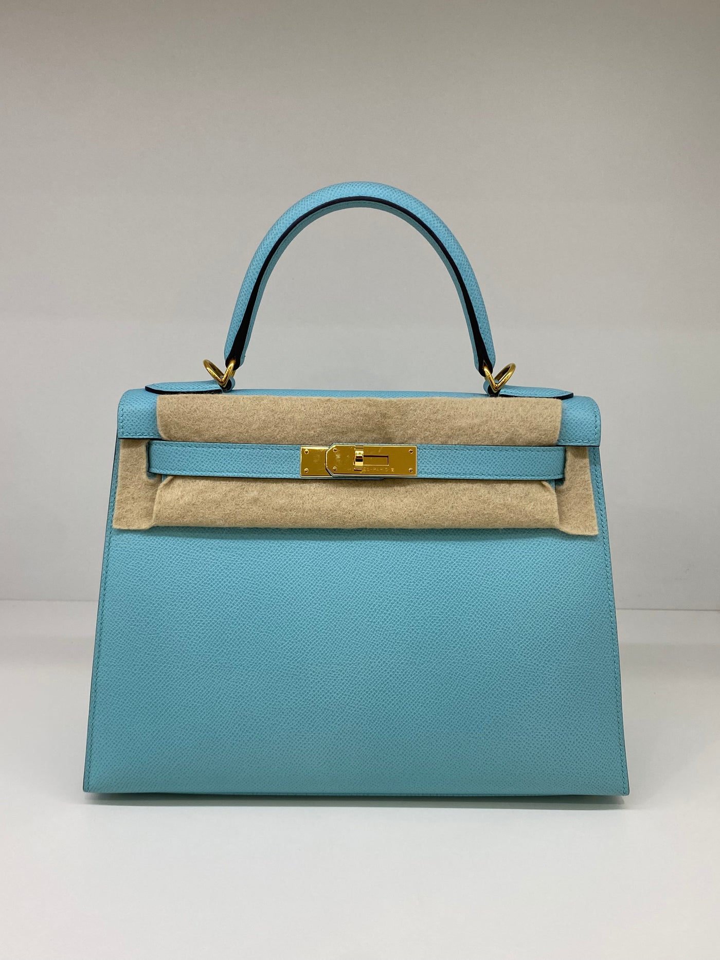 Hermes Kelly 28 Blue Atoll - Y Stamp GHW
