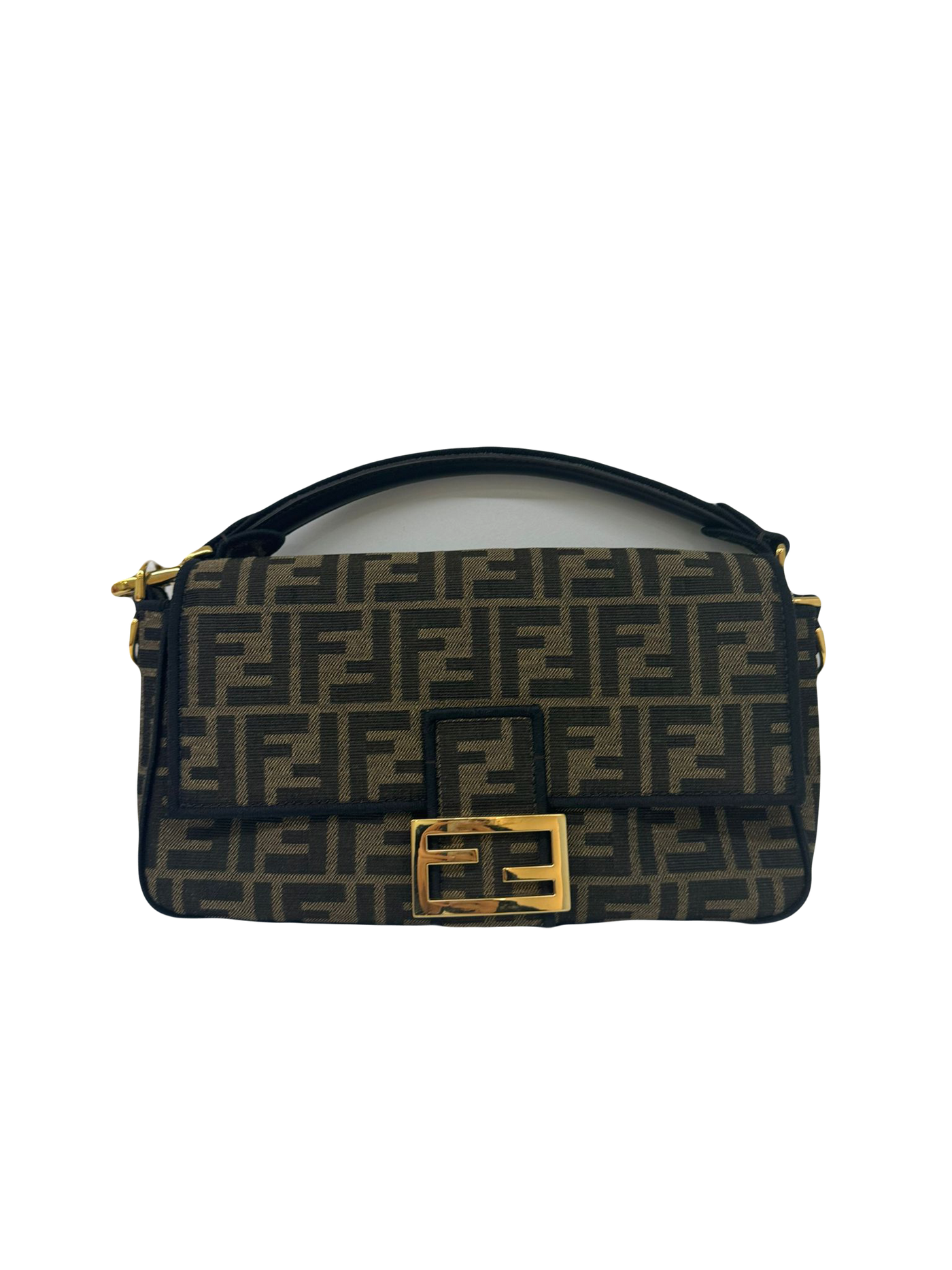 Fendi Baguette FF Logo Brown
