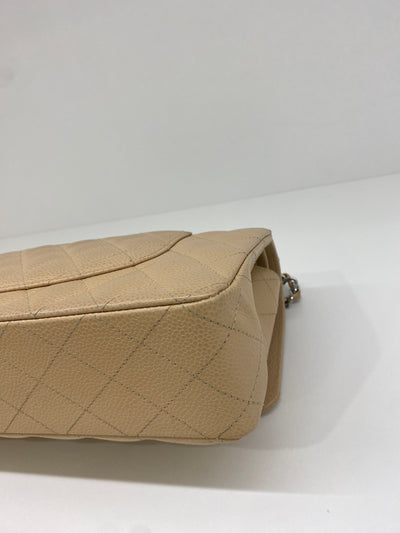 Chanel Classic Flap Medium - Beige SHW (microchipped)