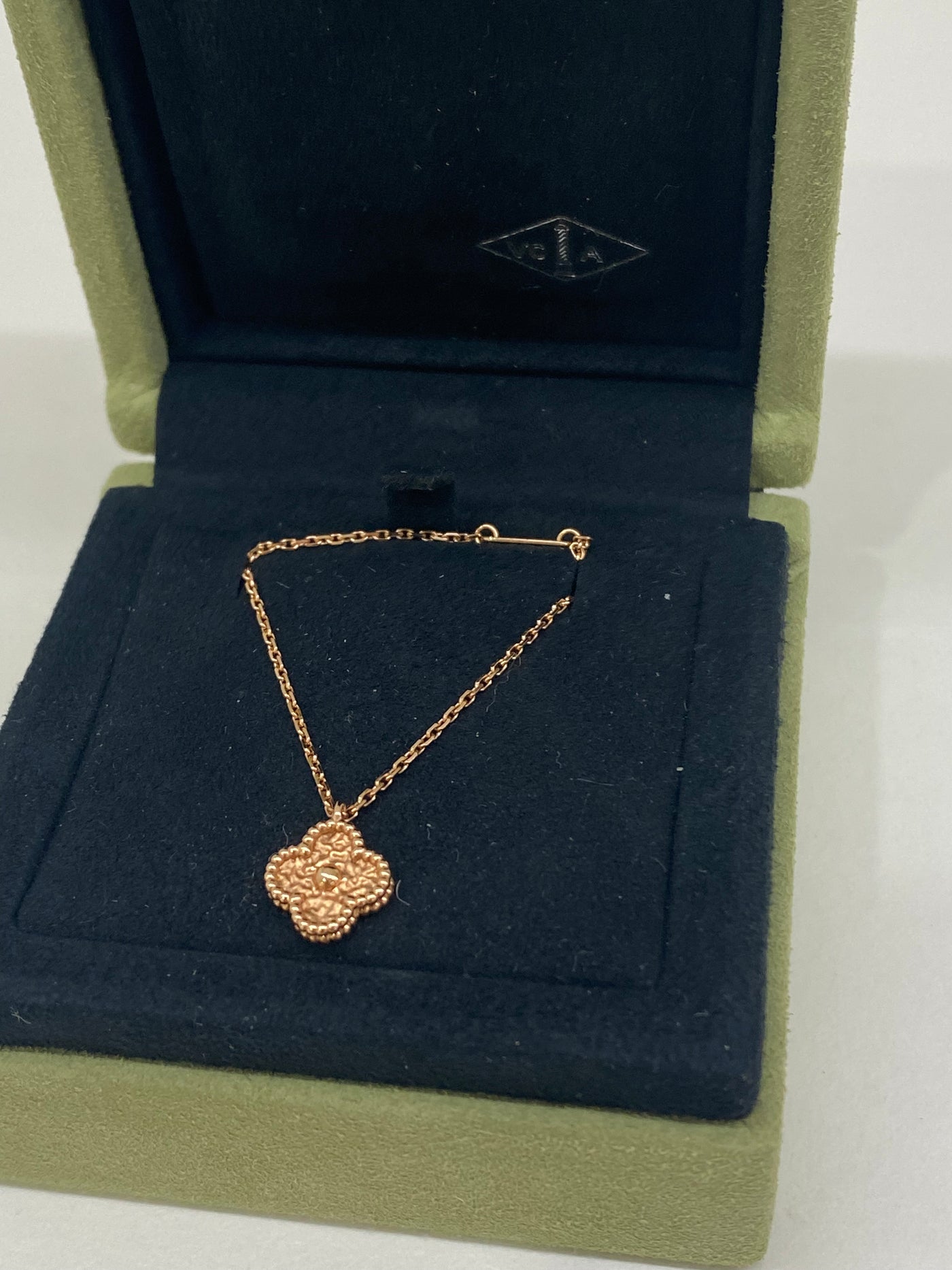 Van cleef sweet alhambra necklace rose gold Clearance